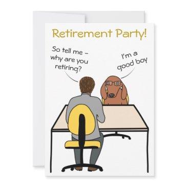 good dog humor retirement party invitation