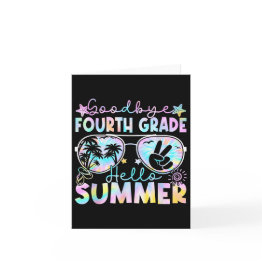 Small Goodbye 4th Grade Hello Summer Fourth Grade Last D Invitations Front View
