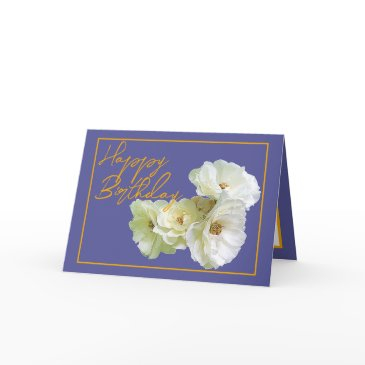gorgeous chic white rose floral bouquet birthday invitations