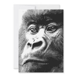 Small Gorilla Invitations Front View