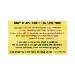 Small Gospel Tract- English Kjv Business Invitations Front View