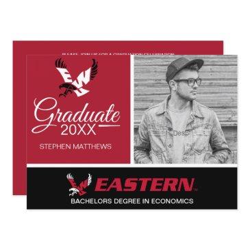 graduation eastern washington eagle logo invitation