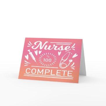graduation modern pink grad nurse invitations