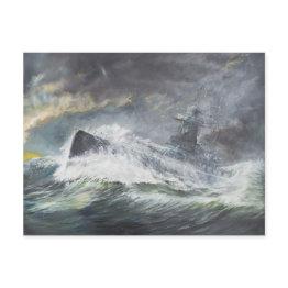 Small Graf Spee Enters The Indian Ocean 3rd November Postinvitations Front View
