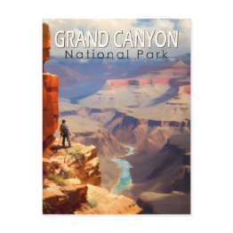Small Grand Canyon National Park Oil Painting Art Travel Postinvitations Front View
