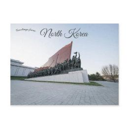 Small Grand Monument Mansu Hill Pyongyang North Korea Postinvitations Front View