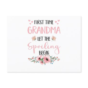 grandma expectant omi grandparents baby flowers postinvitations