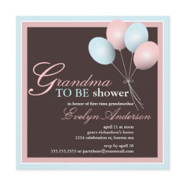 Small Grandma To Be First Grandchild Baby Shower Invitation Front View