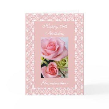 grandma's 89th birthday - rose invitations
