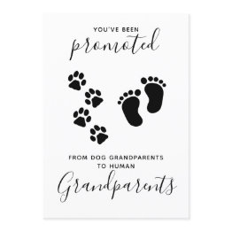 Small Grandparents You've Been Promoted Dog Pregnancy Announcement Front View