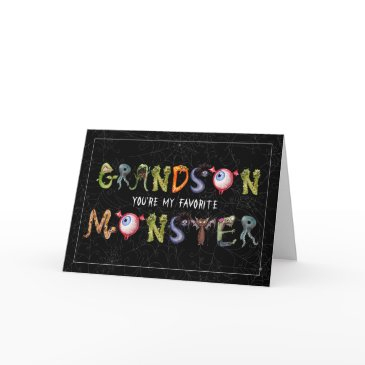 grandson favorite monster funny halloween invitations