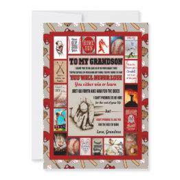 Small Grandson Gifts | To My Grandson Love From Grandma Invitation Front View