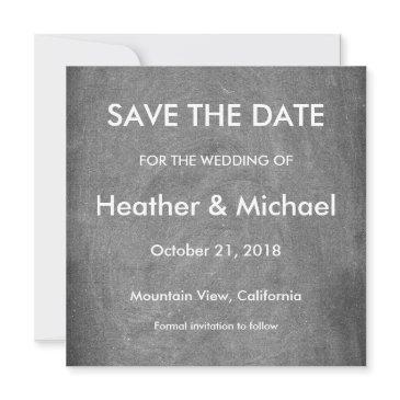 gray chalkboard background save the date wedding