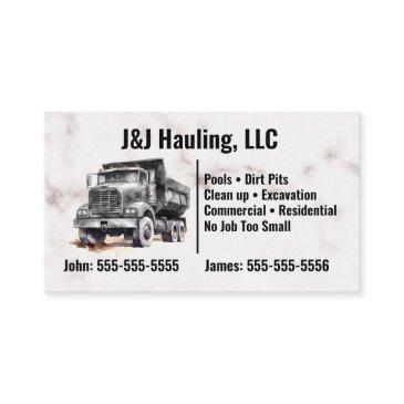 gray dump truck business invitations