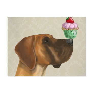 great dane and cupcake postinvitations
