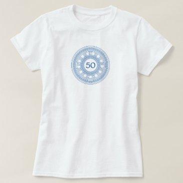 greek birthday party with custom age and colors t-shirt
