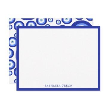 greek eye good luck symbol pattern  note invitations