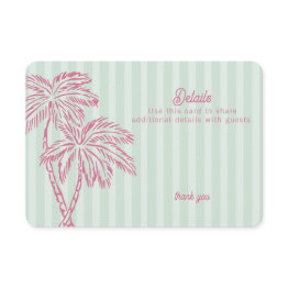Small Green Palm Springs Pastel Beach Details Insert Front View