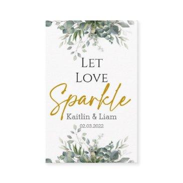 greenery eucalyptus wedding sparkler tag