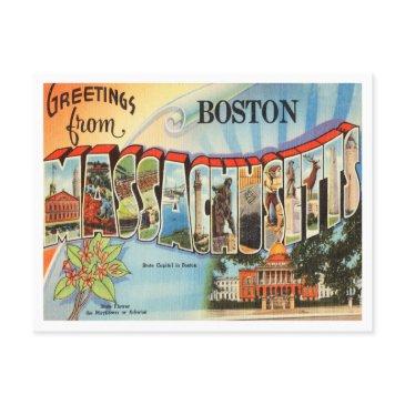 greetings from boston, massachusetts travel postinvitations