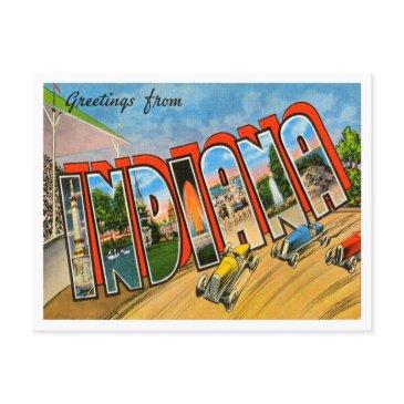 greetings from indiana vintage travel postinvitations