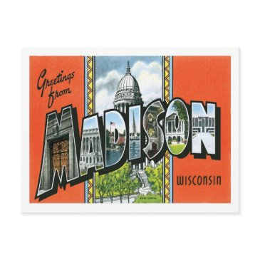 greetings from madison wisconsin us city postinvitations