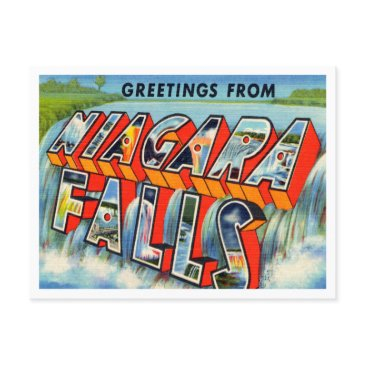 greetings from niagara falls, new york travel postinvitations