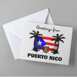 Small Greetings From Puerto Rico Coqui Frog Travel Postinvitations Front View