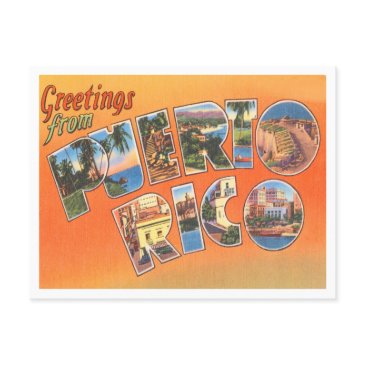 greetings from puerto rico vintage travel postinvitations