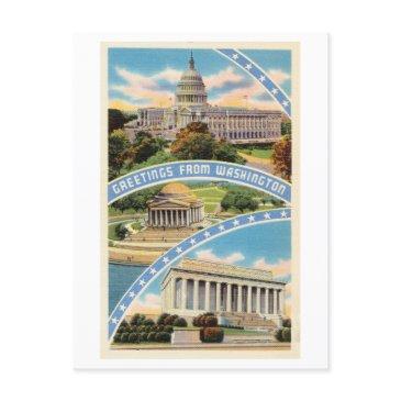 greetings from washington dc vintage travel postinvitations