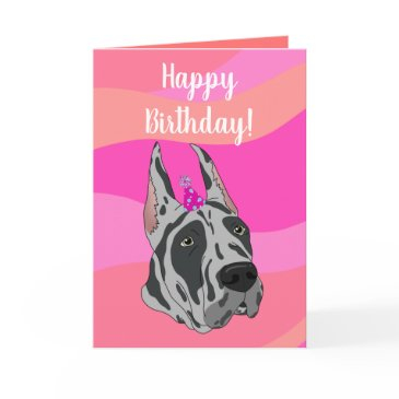 grey great dane birthday invitations