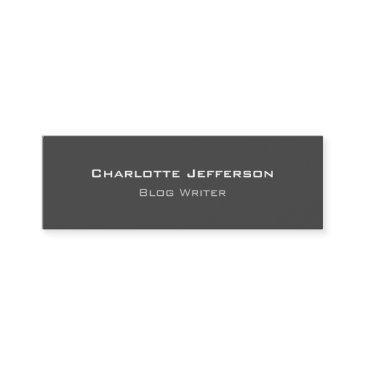 grey minimalist blog writer internet web designer mini business invitations