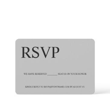 grey simple business event logo reserved seats rsvp invitations