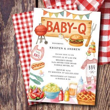 grillin and chillin baby shower invitation