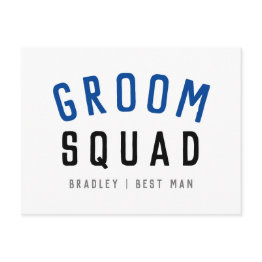 Small Groom Squad | Modern Bachelor Groomsman Stylish Postinvitations Front View