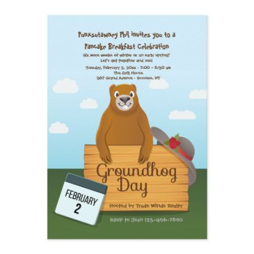 groundhog day invitations