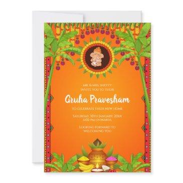 gruhapravesham invite indian housewarming invite