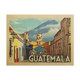 Small Guatemala Postinvitations Vintage Travel Front View