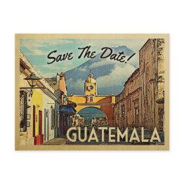 Small Guatemala Save The Date Vintage Postinvitations Front View