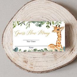 Small Guess How Many Baby Shower Invitations Front View