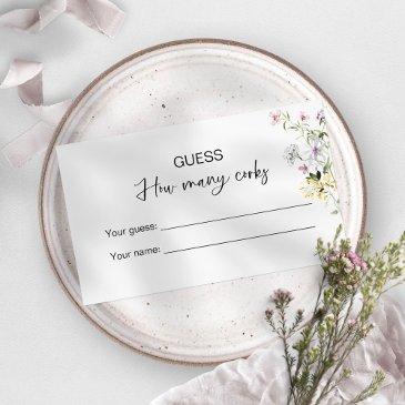 guess how many corks bridal game enclosure invitations