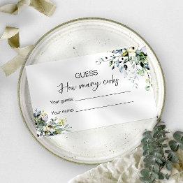 Small Guess How Many Corks Bridal Game Enclosure Invitations Front View
