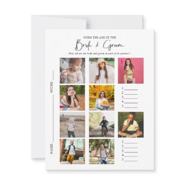 guess the age | photo bridal shower game invitation