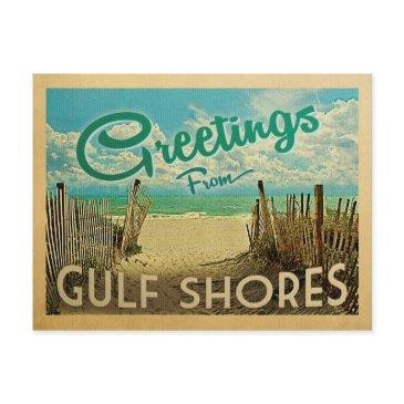gulf shores beach vintage travel postinvitations