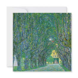 Small Gustav Klimt - Avenue In The Park Schloss Kammer Invitation Front View