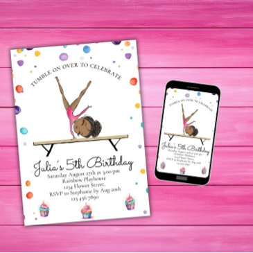 gymnastics birthday invitation | gymnastics party