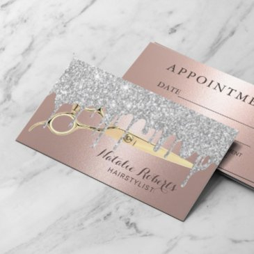 hair salon rose gold & silver drips appointment