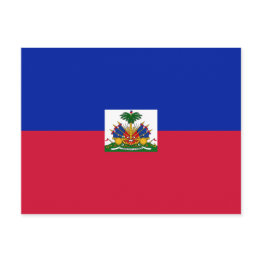 Small Haiti (haitian) Flag Postinvitations Front View