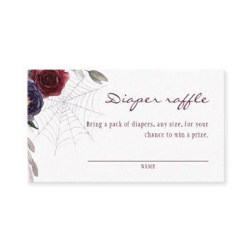 halloween floral diaper raffle enclosure invitations