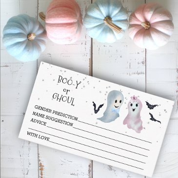 halloween gender reveal predictions ghosts enclosure invitations